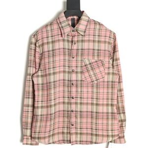 Chrome Hearts Double Sleeve Leather Label Plaid Shirt